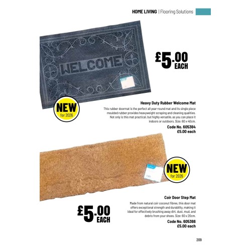 605364 Heavy Duty Rubber Welcome Mat