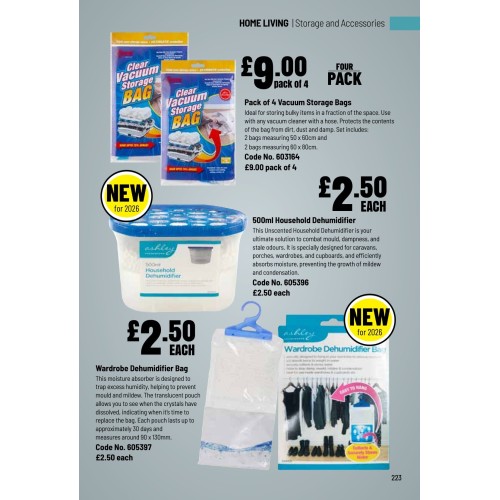 603164 Pack of 4 Vacuum Storage Bags