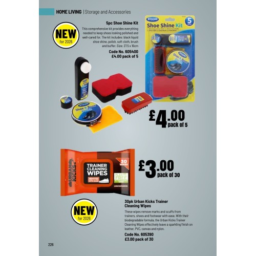 605400 5pc Shoe Shine Kit