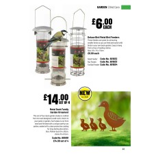 605101 4pk Metal Duck Family Garden Ornament 