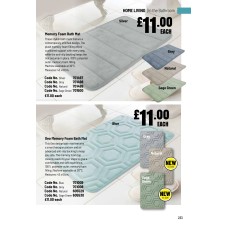 701008 Geo Memory Foam Bath Mat - Grey
