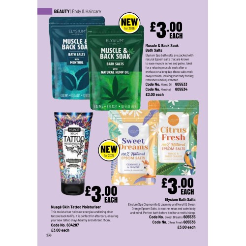 605533 Muscle & Back Soak Bath Salts - Hemp Oil 