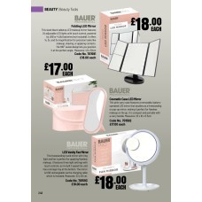701591 Bauer Folding LED Mirror 