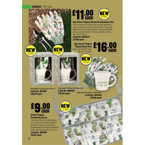 605408 2pc Green Fingers Mug & Glove Set - A Little Dirt