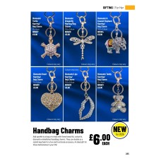605617 Diamanté Turtle Keyring/Bag Charm