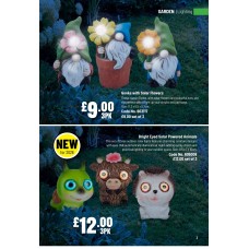 605008 3PK Bright Eyed Solar Powered Animals