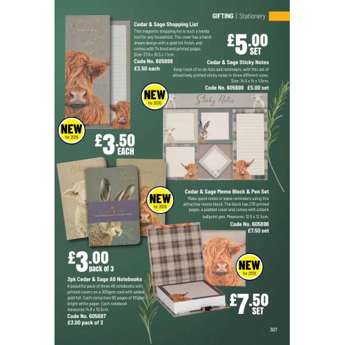 605699 Cedar & Sage Sticky Notes