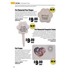 605725 Pet Memorial Paw Plaque