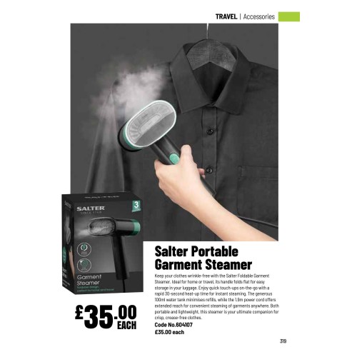 604107 Portable Garment Steamer