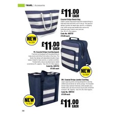 605731 Coastal Stripe Beach Bag