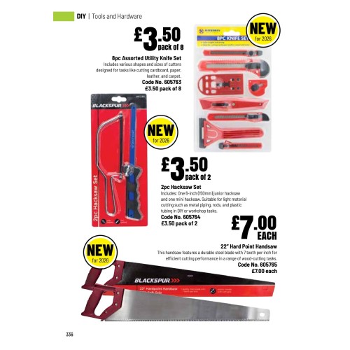 605763 8pc Assorted Utility Knife Set 
