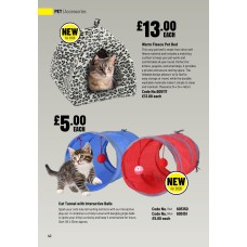 605150 Cat Tunnel with Interactive Balls - Red
