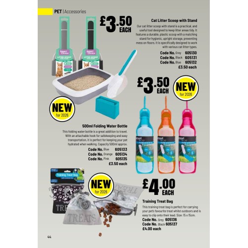 605131 Cat Litter Scoop with Stand - Black
