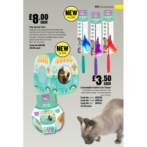 605139 Extendable Feather Cat Teaser - Green