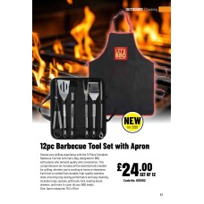605162 12pc Barbecue Tool Set with Apron