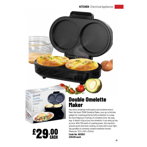 603821 Dual Omelette Maker