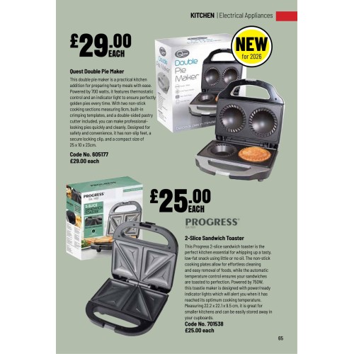 605177 Quest Double Pie Maker