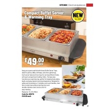 605179 Compact Buffet Server & Warming Tray