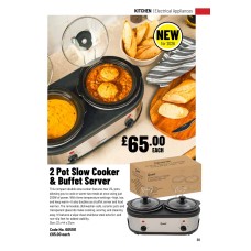 605181 2 Pot Slow Cooker & Buffet Server