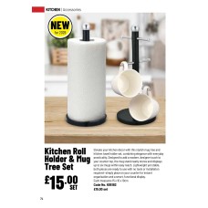 605182 Kitchen Roll Holder & Mug Tree Set