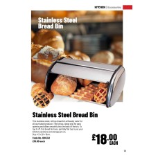 604341 Stainless Steel Bread Bin