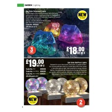 605028 3pc Solar Gem Stone Light