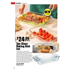 605188 3pc Glass Baking Dish Set