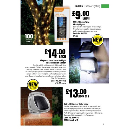605034 2pk Led Outdoor Solar Light