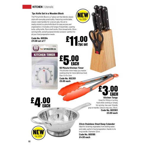 603383 Kitchen Tongs