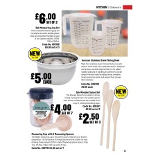 603716 Measure Cup with Lid and 6 Measure Spoons