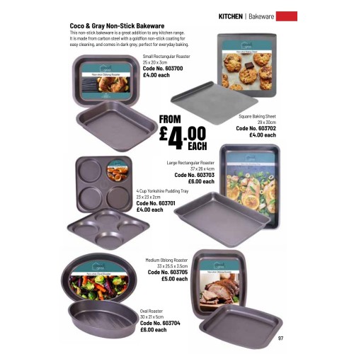 603702 Coco & Gray Non-Stick Square Baking Sheet