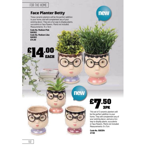 500302 Face Planter Betty Medium Pink