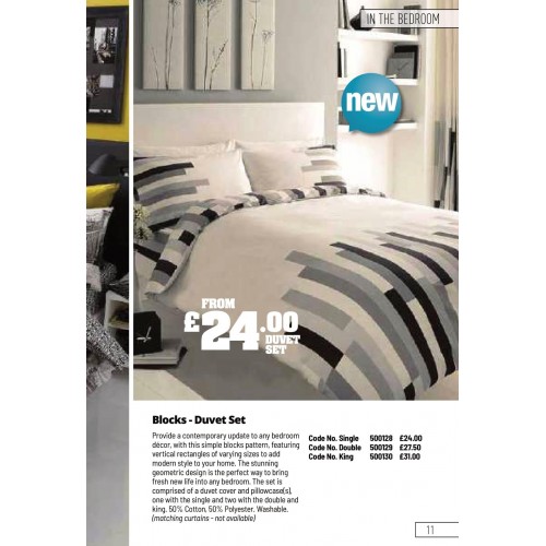 500128 Blocks - Duvet Set Single