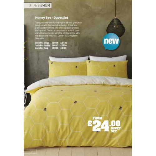 500188 Honey Bee - Duvet Set King