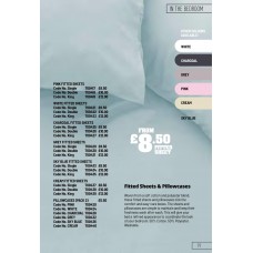 700437 Cream Plain Dyed Fitted Sheet - single 