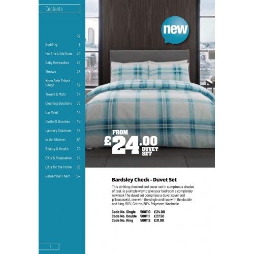 500111 Bardsley Check - Duvet Set Double