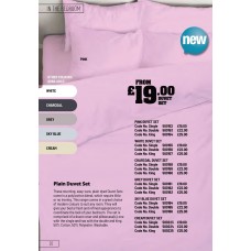 500223 Cream Plain Dye- Duvet Set Single