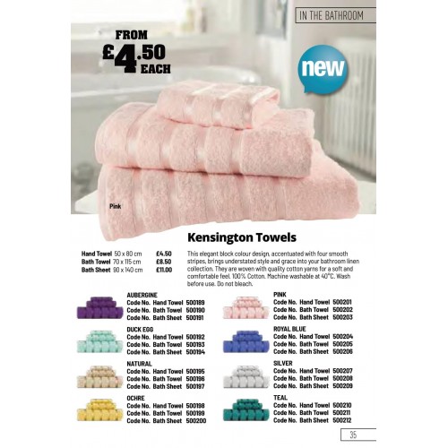 500203 Kensington Bath Sheet Pink