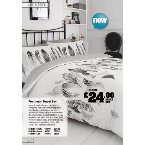 500101 Feathers Duvet Set Double