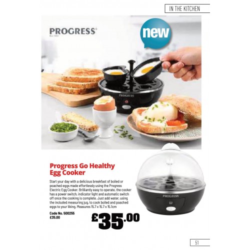 500255 Progress Go Healthy Egg Cooker 