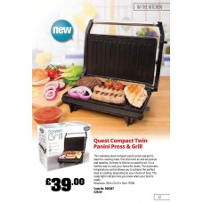 500287 Quest Compact Twin Panini Press & Grill 