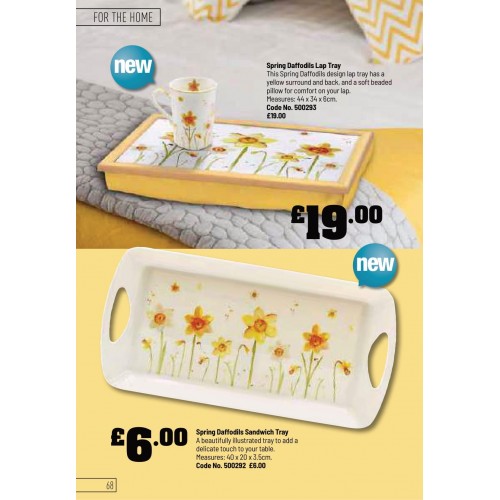 500293 Spring Daffodils Lap Tray 