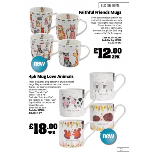 500369 2pk Faithful Friend Dog Mugs 