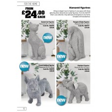 500376 Diamante Figurines Seated Cat