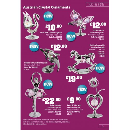 500399 Swan with Austrian Crystals 