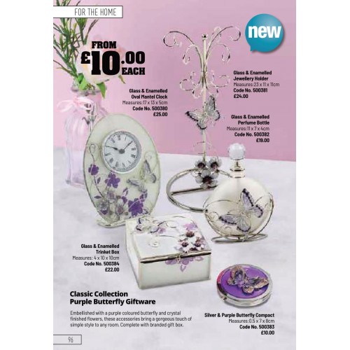 500381 Purple Butterfly Jewellery Holder