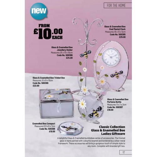 500386 Wire Bee Ladies Giftware Jewellery Holder