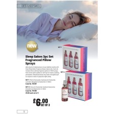 701397 Sleep Sakes 3pc Set Fragranced Pillow Sprays SET 1