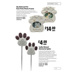 700931 Sadly Missed Memorial Spike Dog