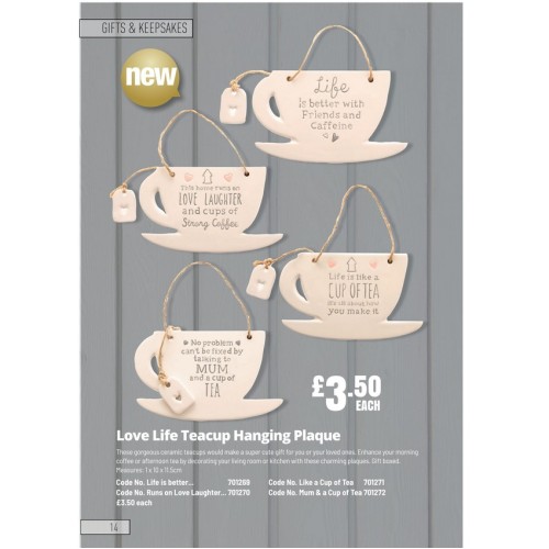 701272-1 Mum Cup of Tea Plaque